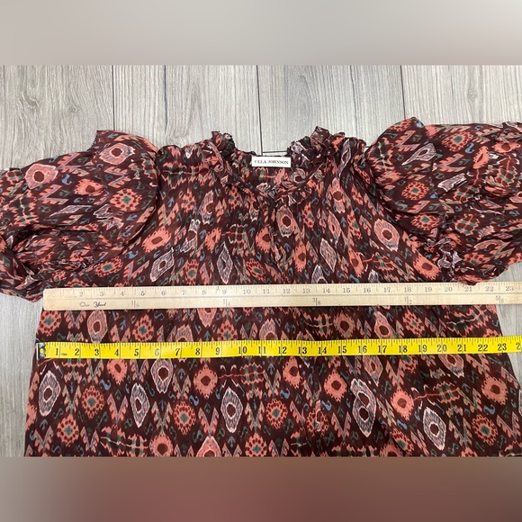 Ulla Johnson Miray Silk Chiffon Blouse in Garnet Size 6 - Picture 10 of 12